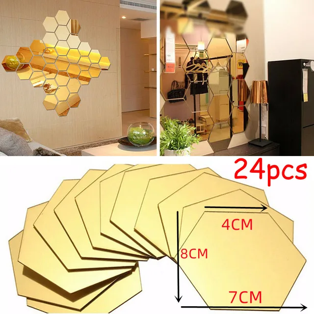 Gold 8x7x4CM 24pc