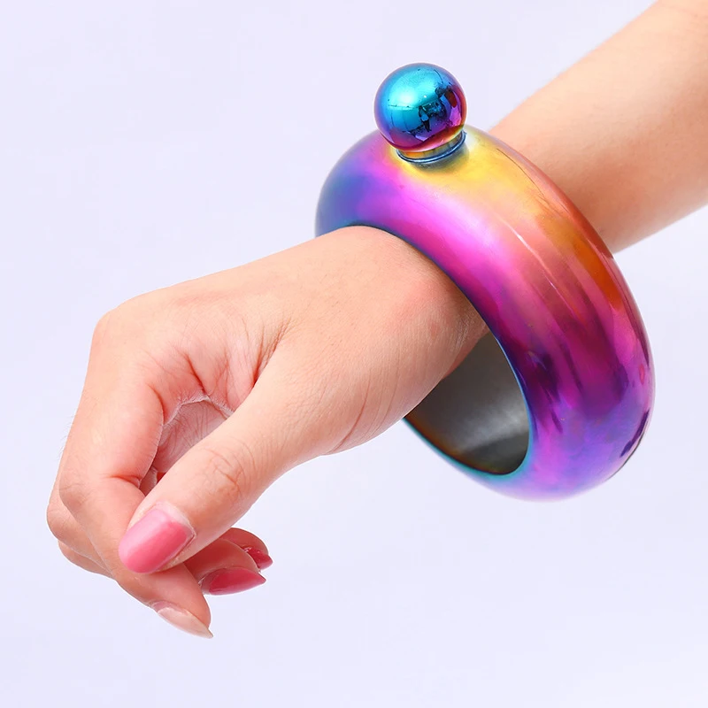 Barware Bileklik Viski Şarap Paslanmaz Çelik Alkol Şişesi