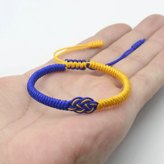 Braided Rope Yellow and Blue Unisex Friendship String Thread Bracelets Bulk  Kids - AliExpress