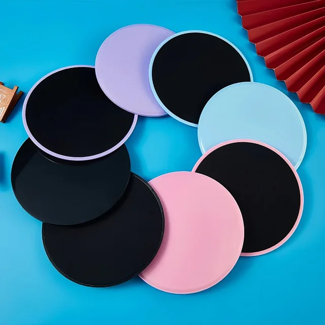 2pcs Pilates Slide Discs Yoga Abs Fitness Foot Mat Sled Waist Trainer Slide Board for Hip Lifting and Core Strength Training 4