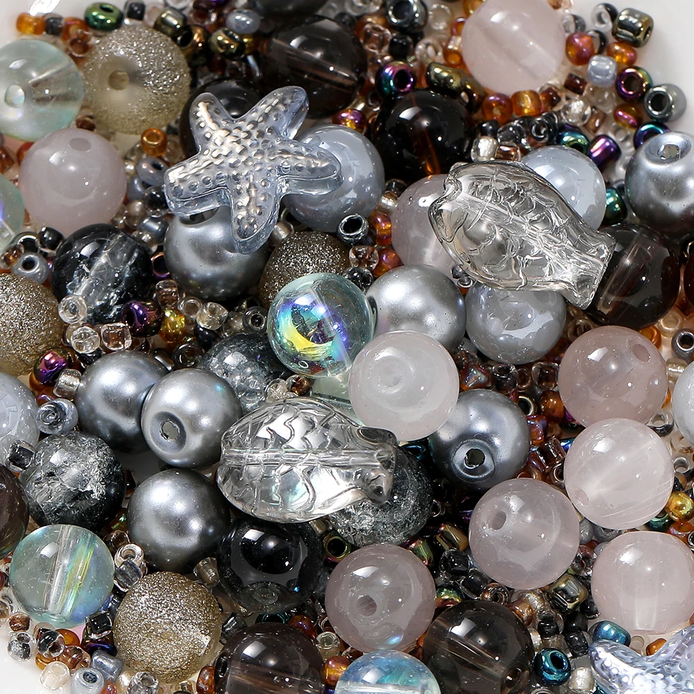 20g/Lot 8mm Mixed Glass Irregular Shape Charm Seed Loose beads Handmade DIY Necklace Bracelets Jewelry Accessories