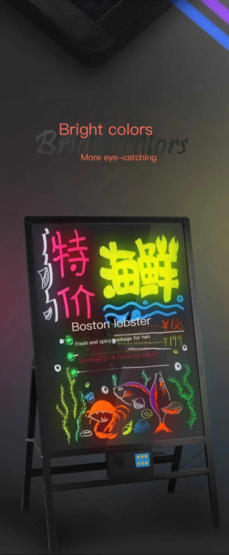 Haile 8 Farbe/Set Textmarker Fluoreszierende Marker Stifte Löschbare Kreide 5/6/8/10mm Schreibwaren für LED Schreibtafel Malerei Graffit – Detail 12