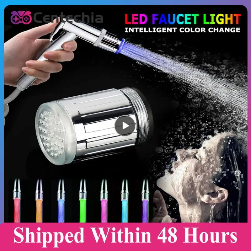 

LED Light Water Faucet 7 Colors Change Blinking Temperature Faucet Aerator Water Saving Kitchen Bathroom Accessories Supplies