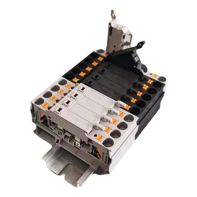 ขั้วต่อสายไฟแบบกด DIN Rail จำนวน 10 ชิ้น รุ่น PTC 4-HESI พร้อมคันโยกสำหรับตัดการเชื่อมต่อ สำหรับงานวิศวกรรมไฟฟ้า 1