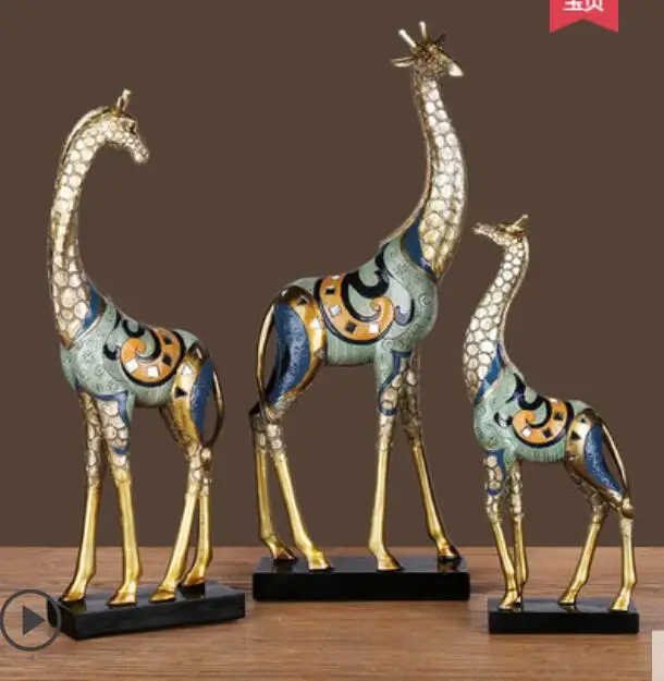 

Полимерный художественный черно-белый жираф, украшение для гостиной, офиса, статуэтка животного, демонстрация, украшение для дома, подарок на день рождения