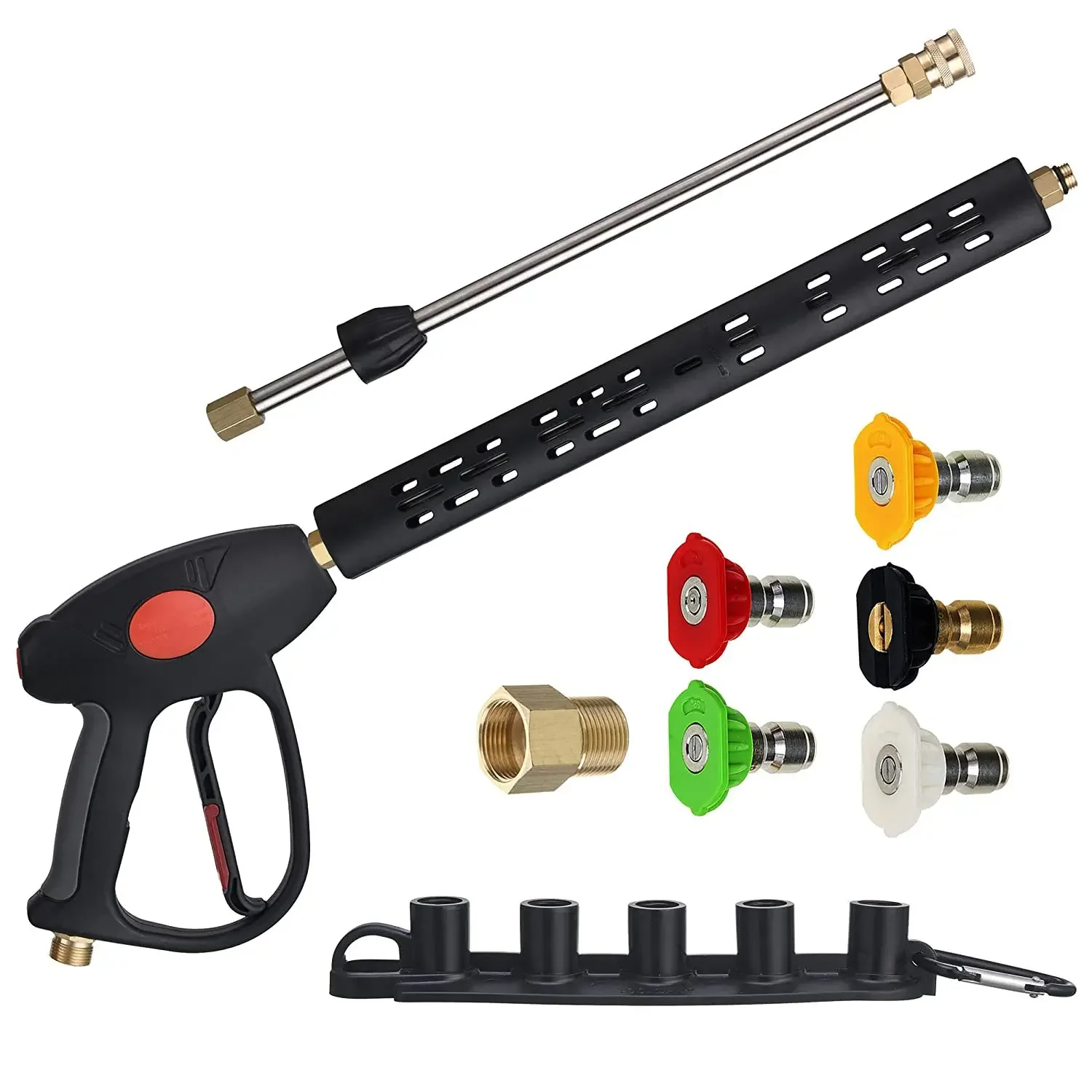 M22 High Pressure Cleaning Water Gun with Extension Rod 5 Nozzle Heads 40 4000 PSI Cleaning Water Gun Water Gun Cleaning Kit