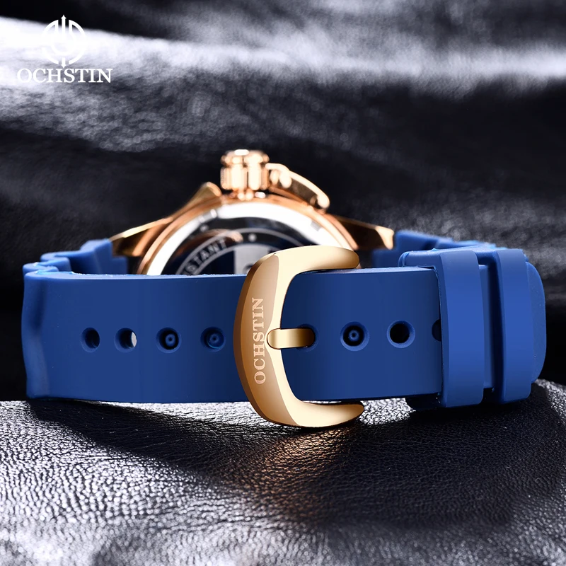 2023 New OCHSTIN Military Quartz Watch for Men Silicone Rubber Band Male Clock Auto Date Army Sports Wristwatches Japan Movement