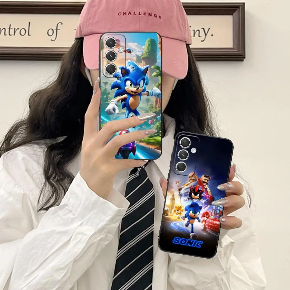 S-Sonic-C Stylish Anime Black Phone Case
