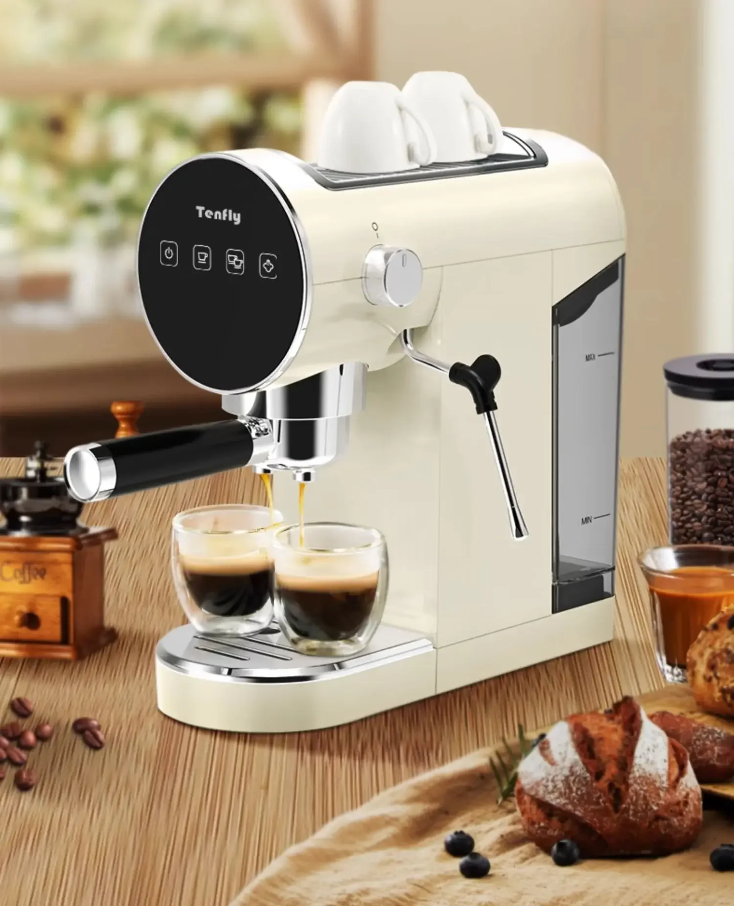 Description Picture 3 of item220V Tenfly Semi-Automatic Steam Milk Frothing Italian Coffee Maker:Effortlessly Craft Your daily Barista-style Coffee