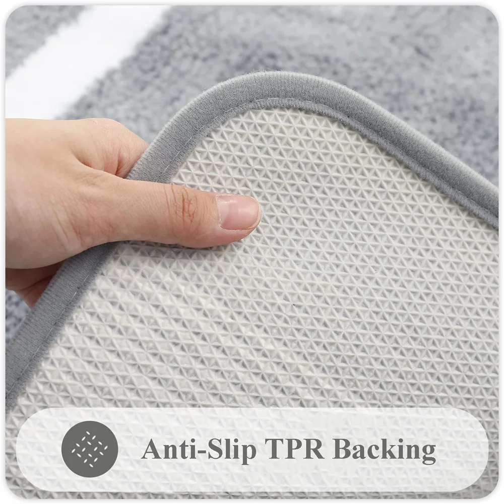 Absorbent Bathroom Mat Non-Slip Soft Thick Floor Decor