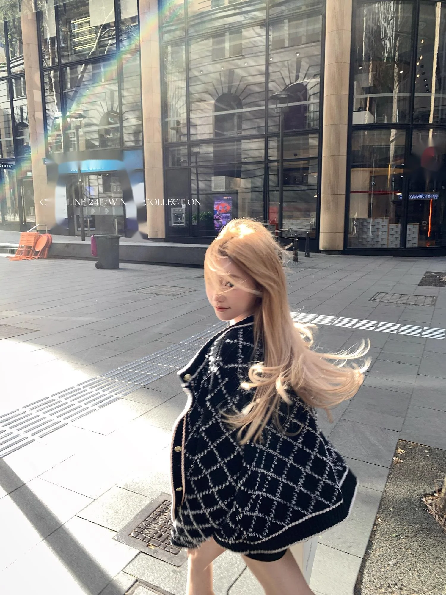 ANDYET AD1 FAK todelt rutete kontrastfarget base, slim fit polokrage strikket skjorte, langermet topp, høst_voghion.com