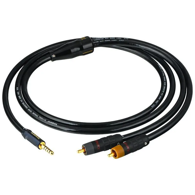 99.99% Pure Silver Core 4.4Mm Bilanciato Al Cavo Audio Rca Splitter Per Computer Dvd