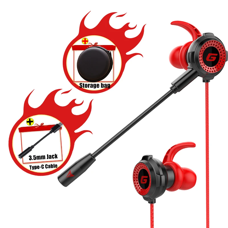 Universal Headset Gamer Headphones Wired Earphone Gaming Earbuds With