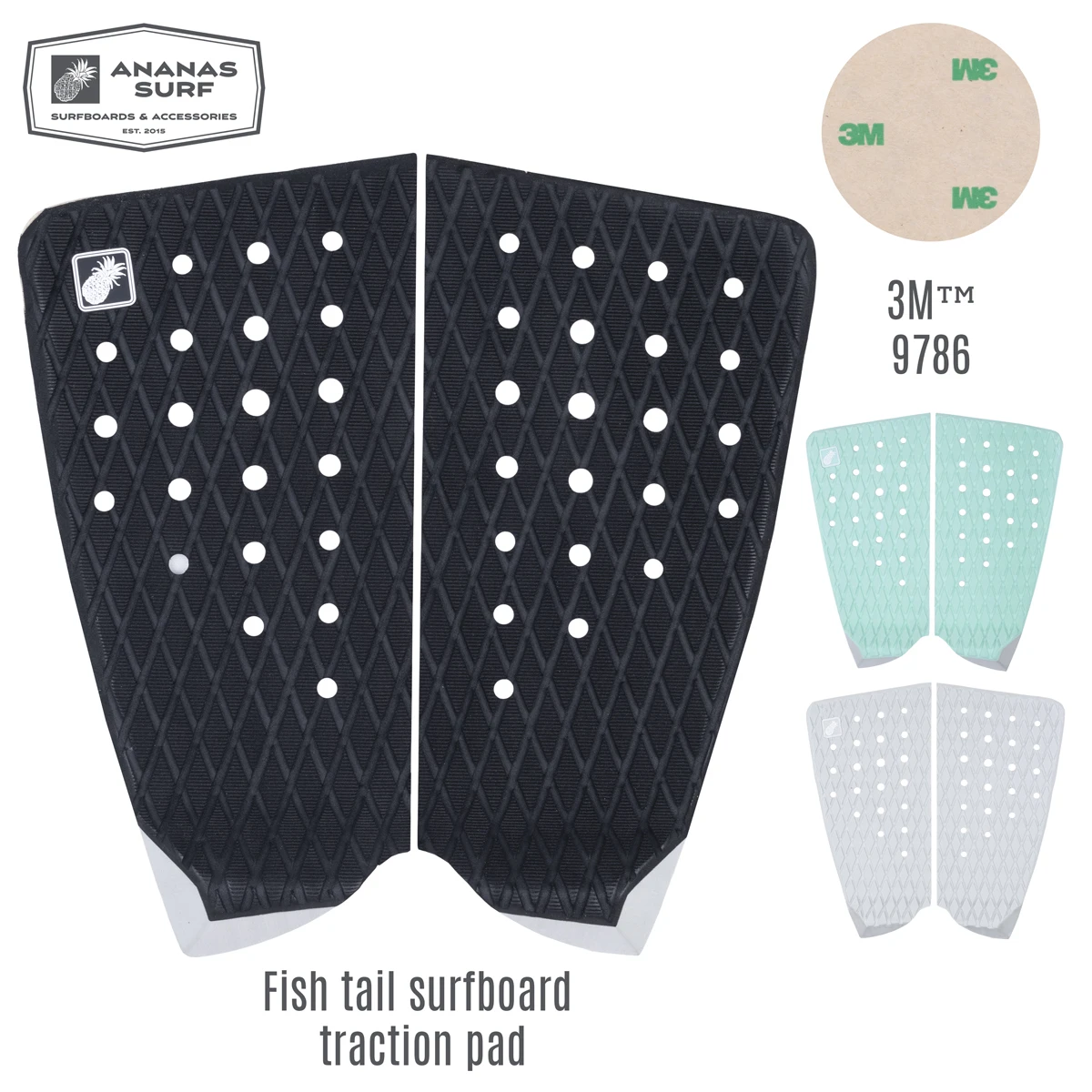 Ananas Surf Surfboard Fish Tail Pad EVA Traction Non Slip Surfing