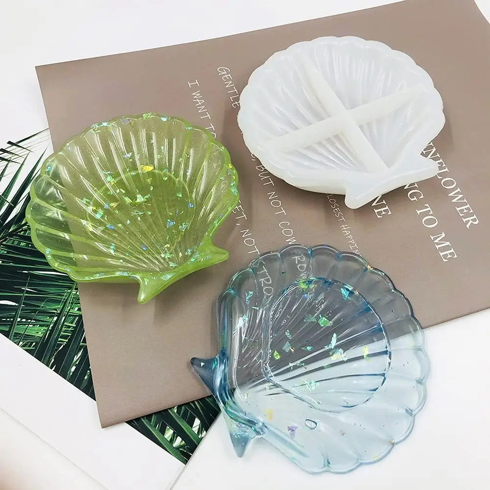 

Shell Storage Tray Silicone Mold DIY Shell Dish Jewelry Storage Box Gypsum Concrete Jewelry Tray Epoxy Mold Home Decor Craft