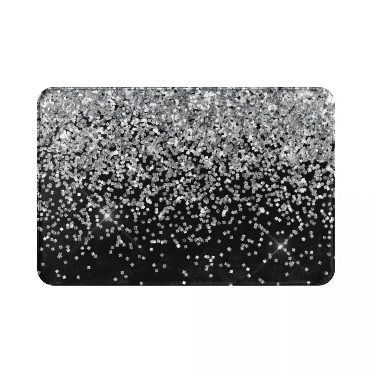 

Silver Glitter Polyester Doormat Rug carpet Mat Footpad Anti-slip dust-proo Front Room Corridor Kitchen Bedroom balcony toilet