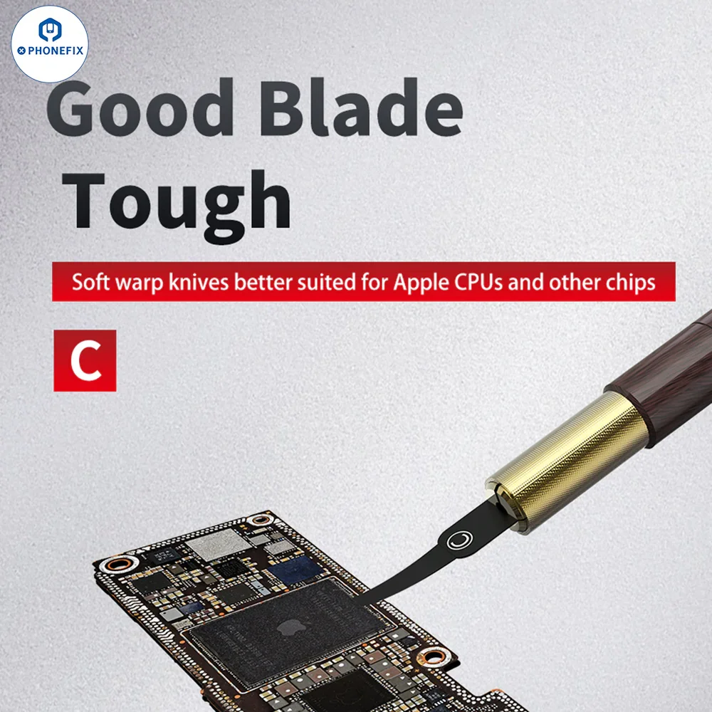 JTX DP-4 특수 블레이드 휴대폰 메인보드 PCB CPU IC 칩 접착제 제거 절단용 접착제 수리 수공구 세트