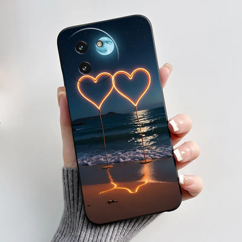 Stylish Black Love Shockproof Silicone Phone Case