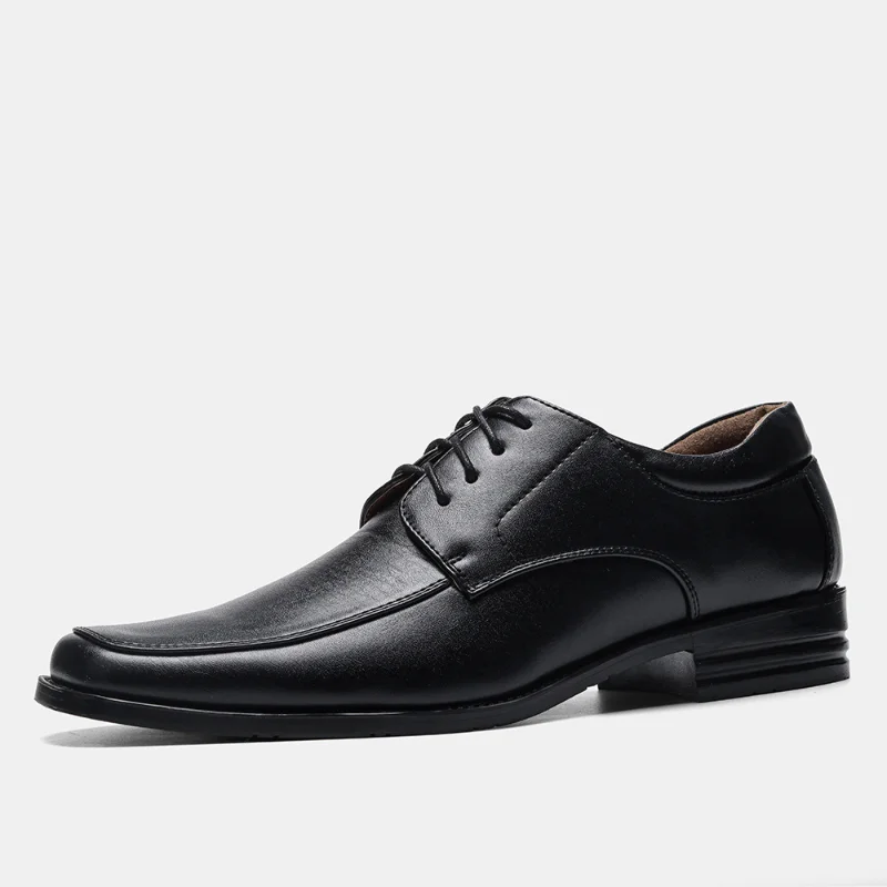 Summer Men's Business Formal Leather Shoes Derby Shoes Wedding Office Casual Day Square Toe Leather Shoes D5097