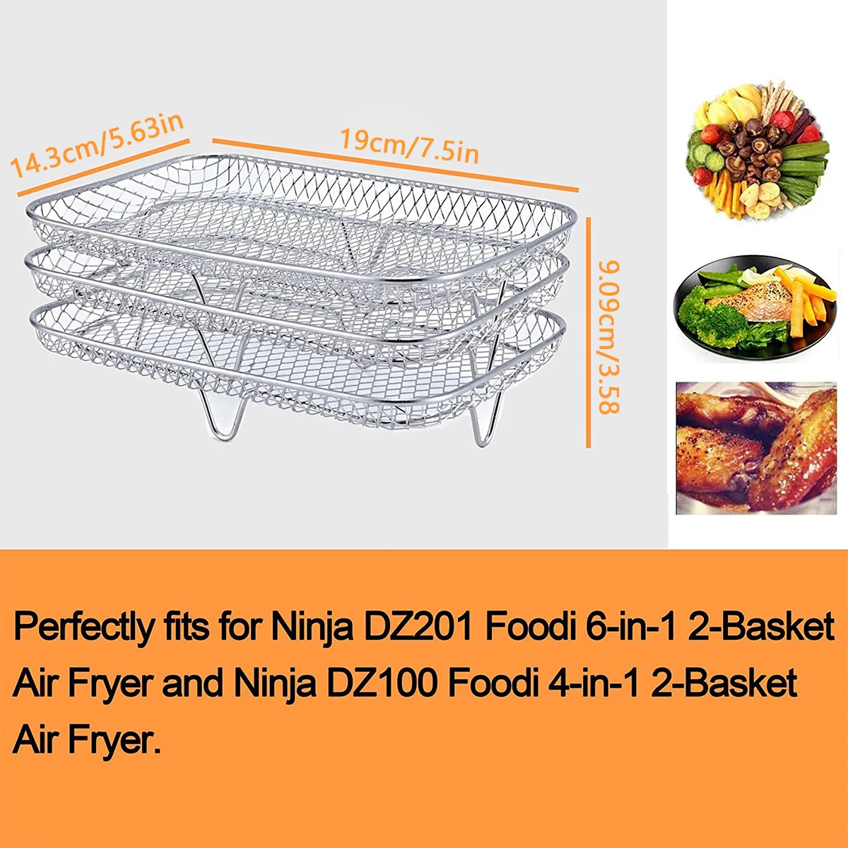 Three-Tier Stainless Steel Dehydrator Rack & Tray Set