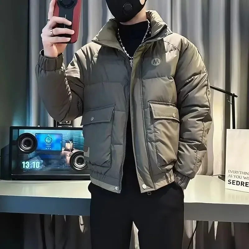 الشتاء سميكة الوقوف طوق الرجال أسفل سترة قطن رائجة...