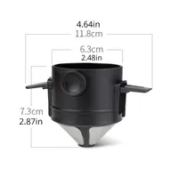 Collapsible Coffee Filter Portable Stainless Steel Drip Coffee Tea Holder Funnel Basket Reusable Tea Pot Holder Coffee Dripper 6