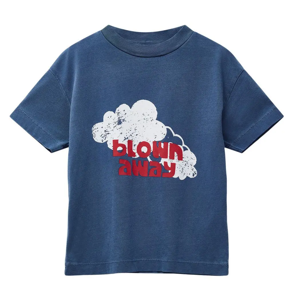 2025 New Summer Kids T-shirt Wyn Short Sleeve Girls Boys T-shirt Cartoon Flower Cloud Printed Cotton Kids Casual T-shirt 4