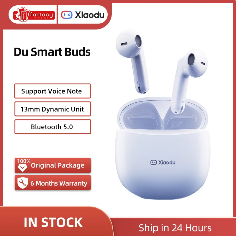 Беспроводные Bluetooth наушники Xiaodu TWS наушники-вкладыши с поддержкой голоса Note 16H