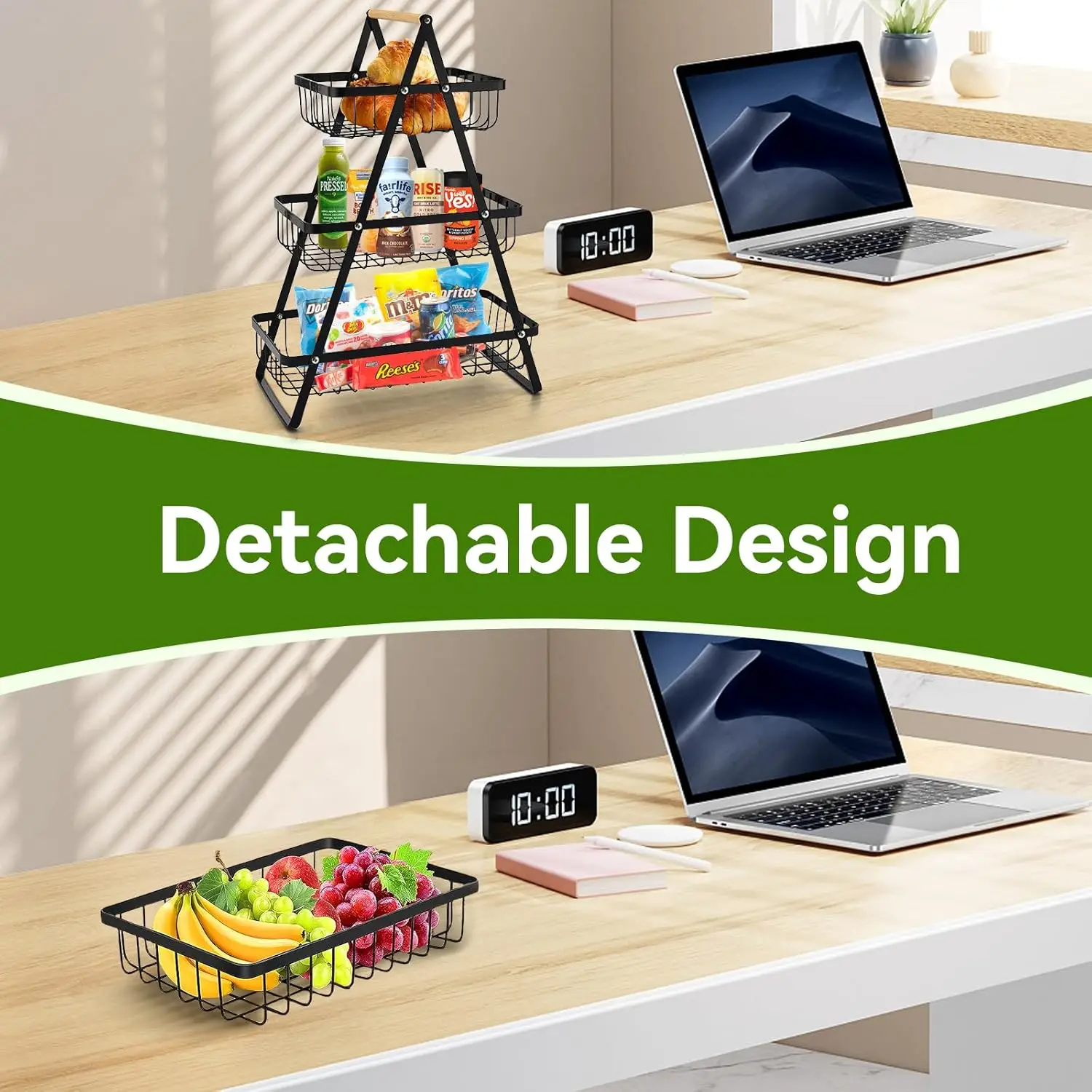 Fruit Basket with Wooden Handles 3