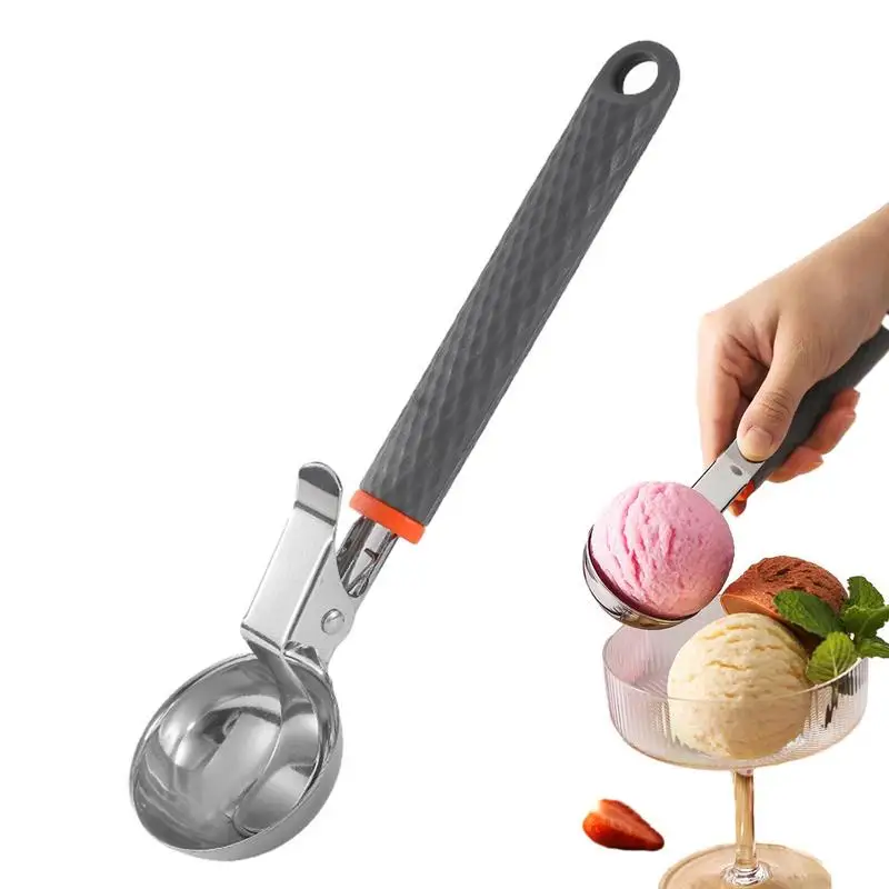 Ice Cream Scoop Scooper Spoon Kitchen Gadget Stainless Steel