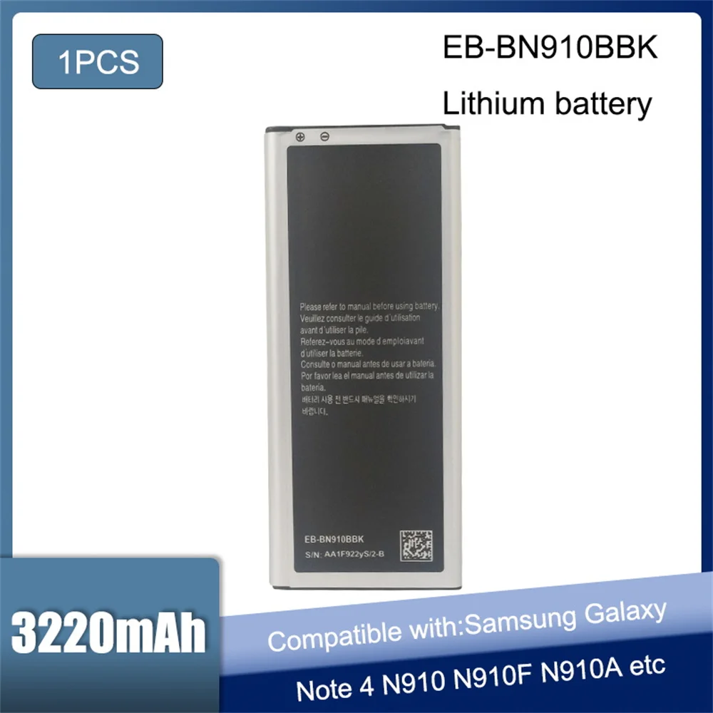 Originale Eb-Bn910Bbe Eb-Bn910Bbk Eb-Bn910Bbc Eb-Bn910Bbu 3220Mah Batteria Per Samsung Galaxy Note 4 N910 N910A/V/P No Nfc