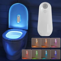 RGB Toilet Night Light Smart Led Lamp with Motion Sensor for Bathroom Restroom 8 Colors USB Wireless Rechargeable Waterproof 1