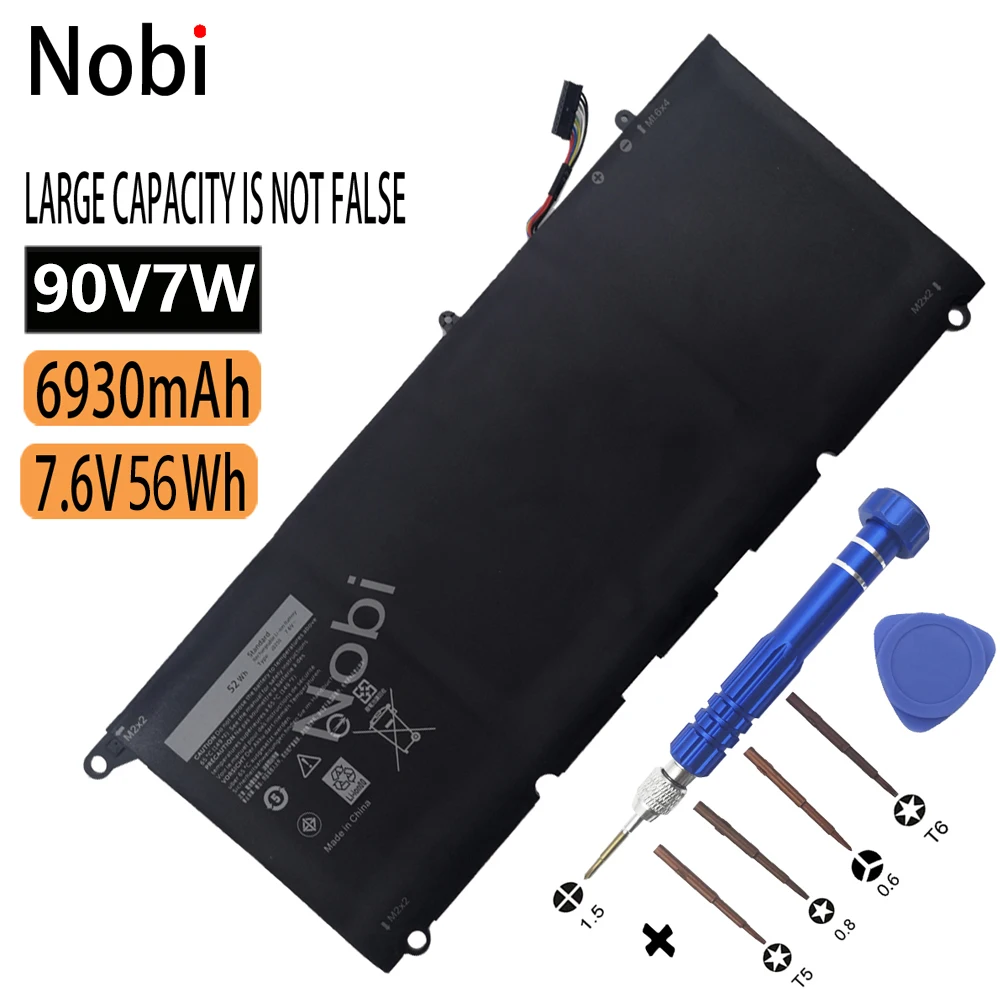 

Nobi 56Wh 90V7W JHXPY JD25G Laptop Battery For Dell XPS 13 9343 XPS13 9350 13D-9343 P54G 0N7T6 5K9CP RWT1R 0DRRP RNP72 DIN02