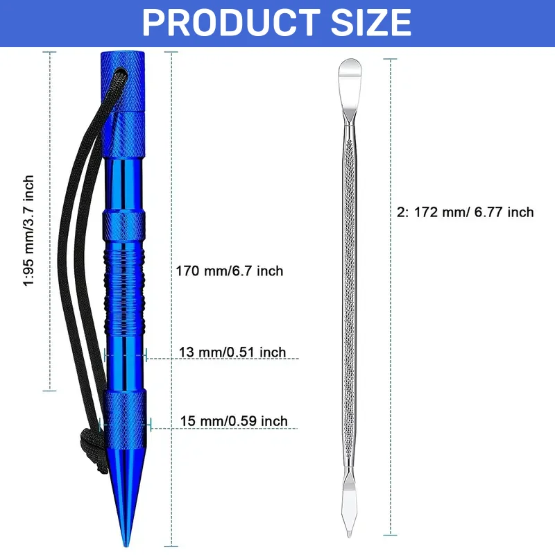 Paracord Needle Set Paracord Accessories 14pcs Marlin Spike Needle Set Stainless Steel Paracord FID Needle-Perfect For Diy Paracord & Friendship Bracelets Crafting