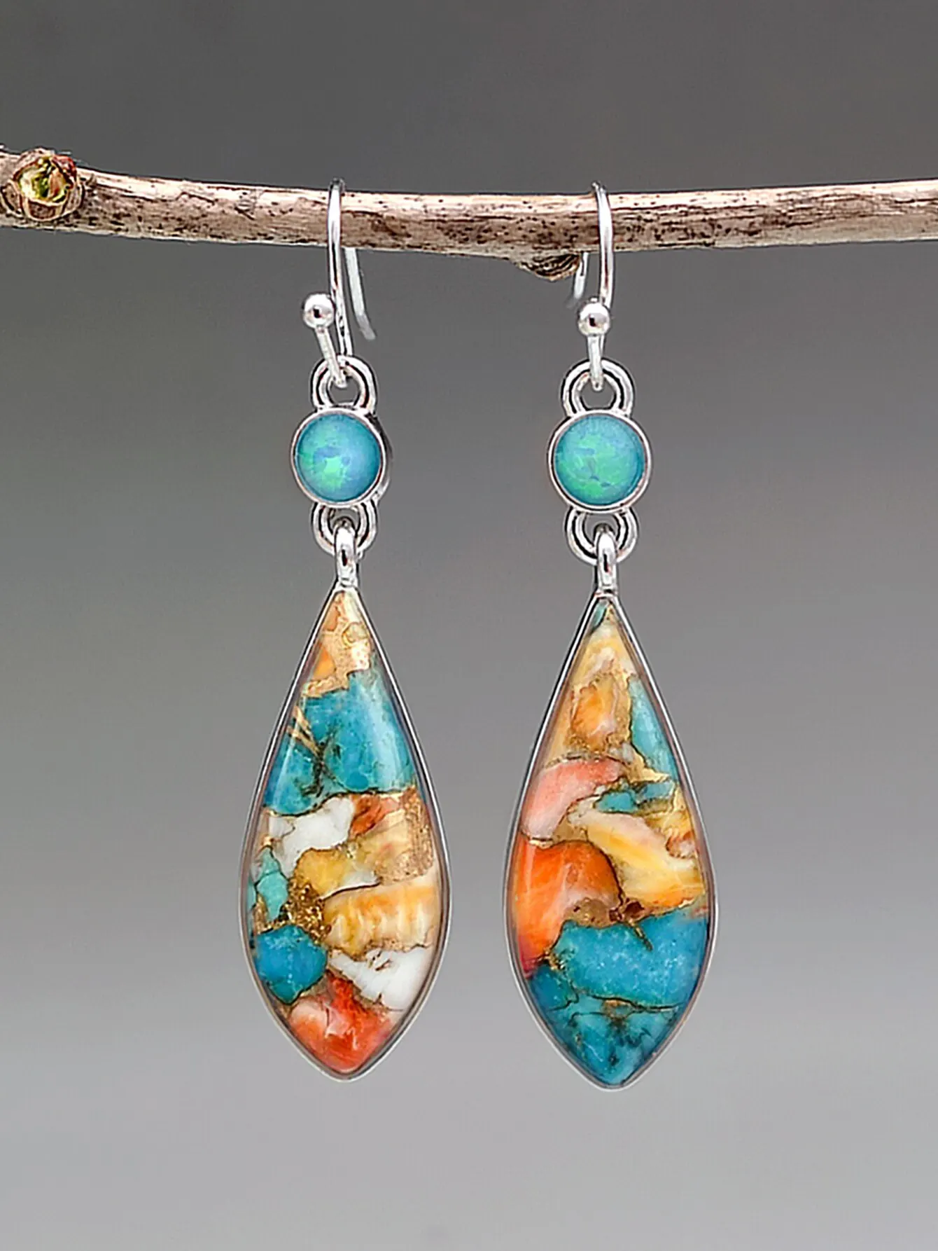 Sffc88f58ceae4daeb94081b79e4ac300n Vintage Style Colorful Artificial Enamel Dangle Earrings for Women Fashion Jewelry Earring Accessories Party Gift Mallzona
