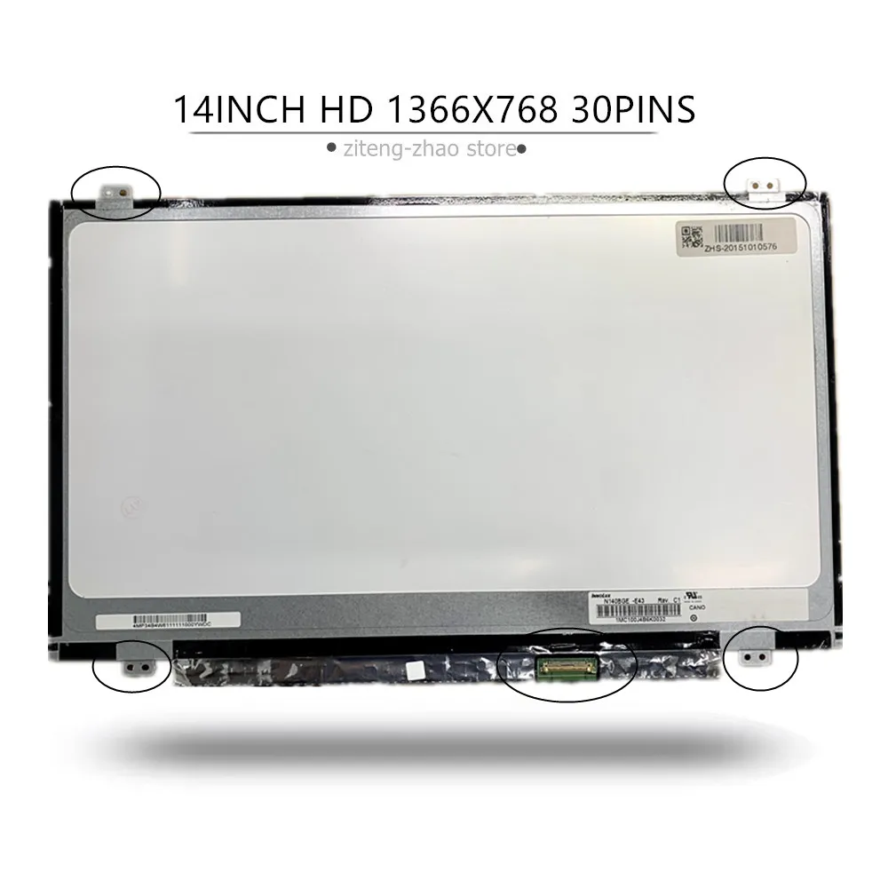 Tela do Portátil 140 Slim hd Edp 30 Pinos M140nw4 r2 Fit Ltn140at31 Nt140whm-n31 Hb140wx1501 Nt140whm-n41 B140xtn06.e - Imagem 6