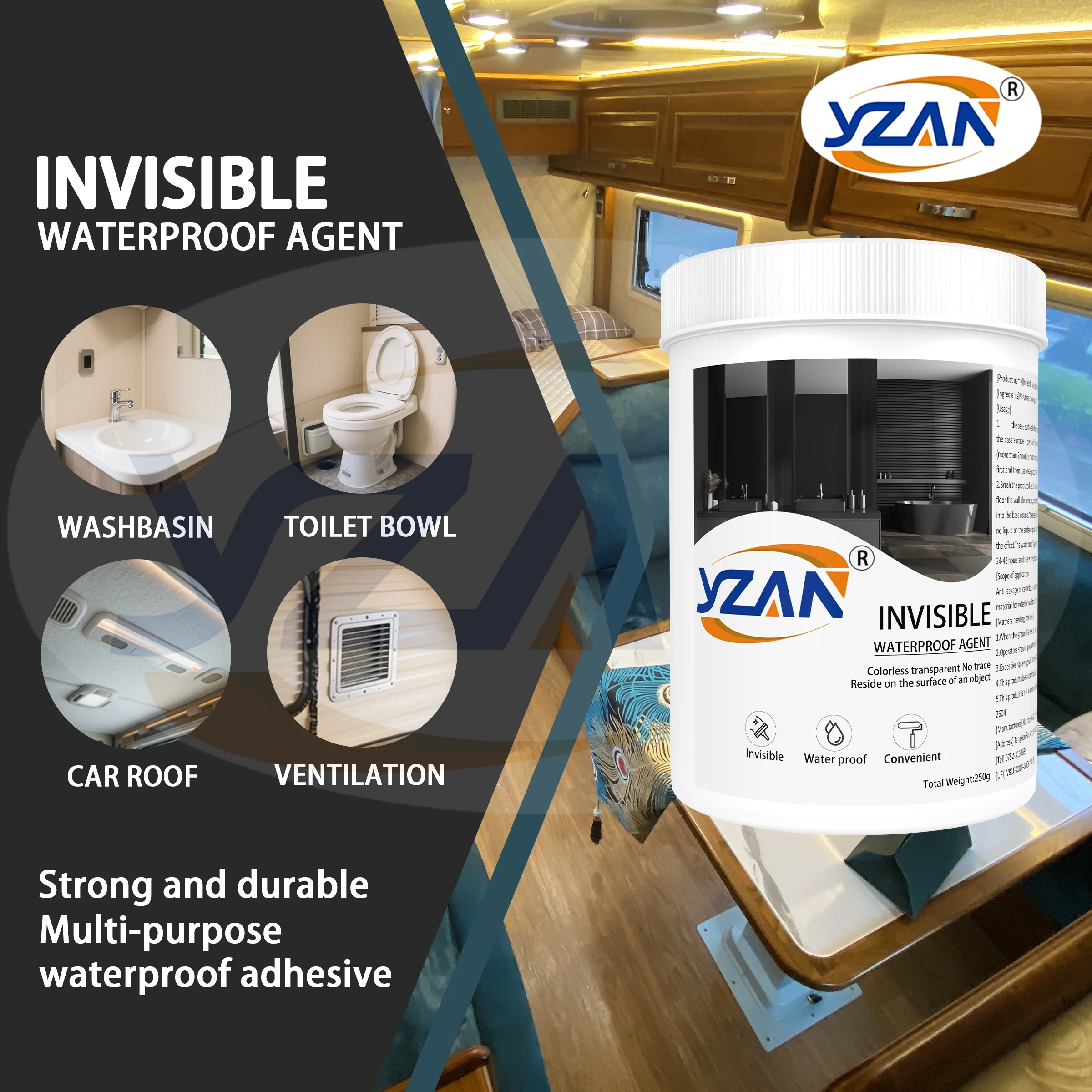 450g Polyurethane Waterproof Coating Invisible Paste Sealant Glue Brush Adhesive Repair Nano Glue for Home Roof Bathroom Wall Crack Repair