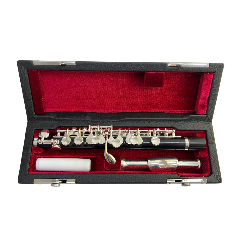 NAOMI Professional Nickel Plated Piccolo Excellent Ebonite Rubber Wood Piccolo Key of C Set