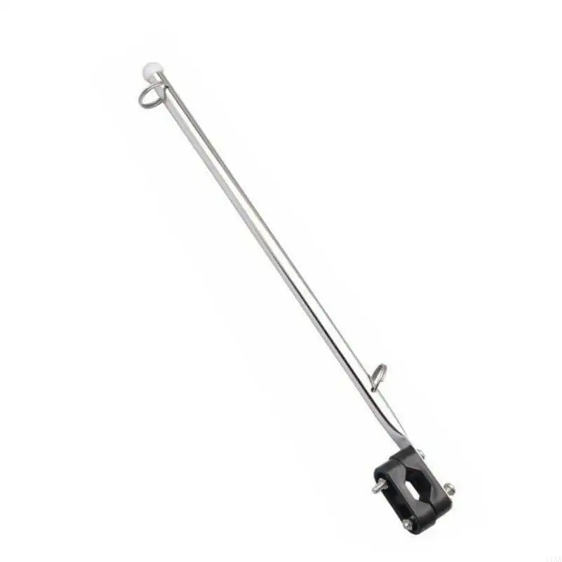 Marine Poles Holder Boat Poles Stainless Steel Rails Mounted Adjustment Plastic Clip Rustproof for Boat Yacht Car