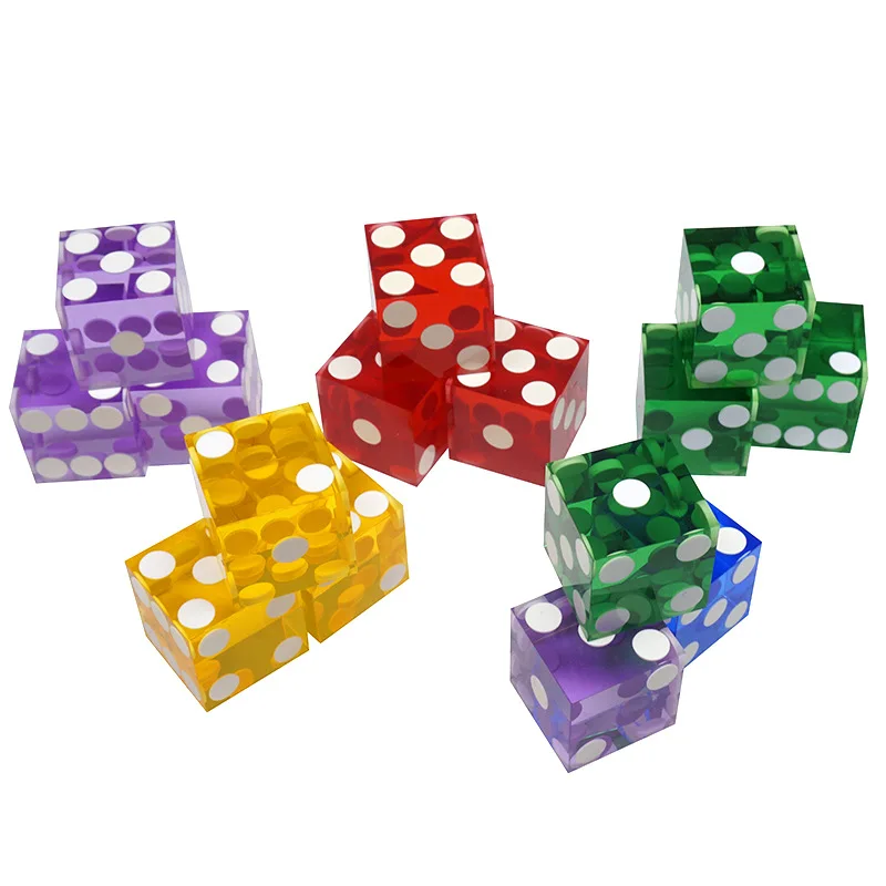1 Piece Right Angle Point Precision Acrylic Dice 19mm Transparent Six Sided Dice Entertainment