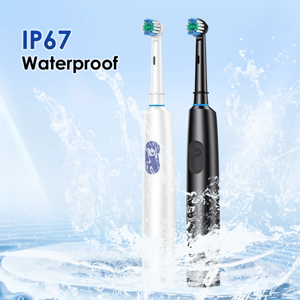 Rechargeable Electric Toothbrush with Soft Brush Heads for Adults