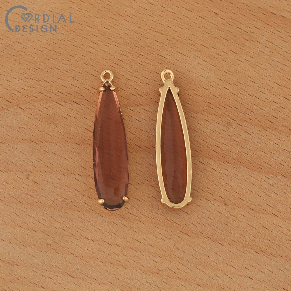 Cordial Design 30Pcs 8*33MM Charms Jewelry/Jewelry Accessories/DIY Earrings Making/Earring Findings/Hand Made/Crystal Pendant - cordial
