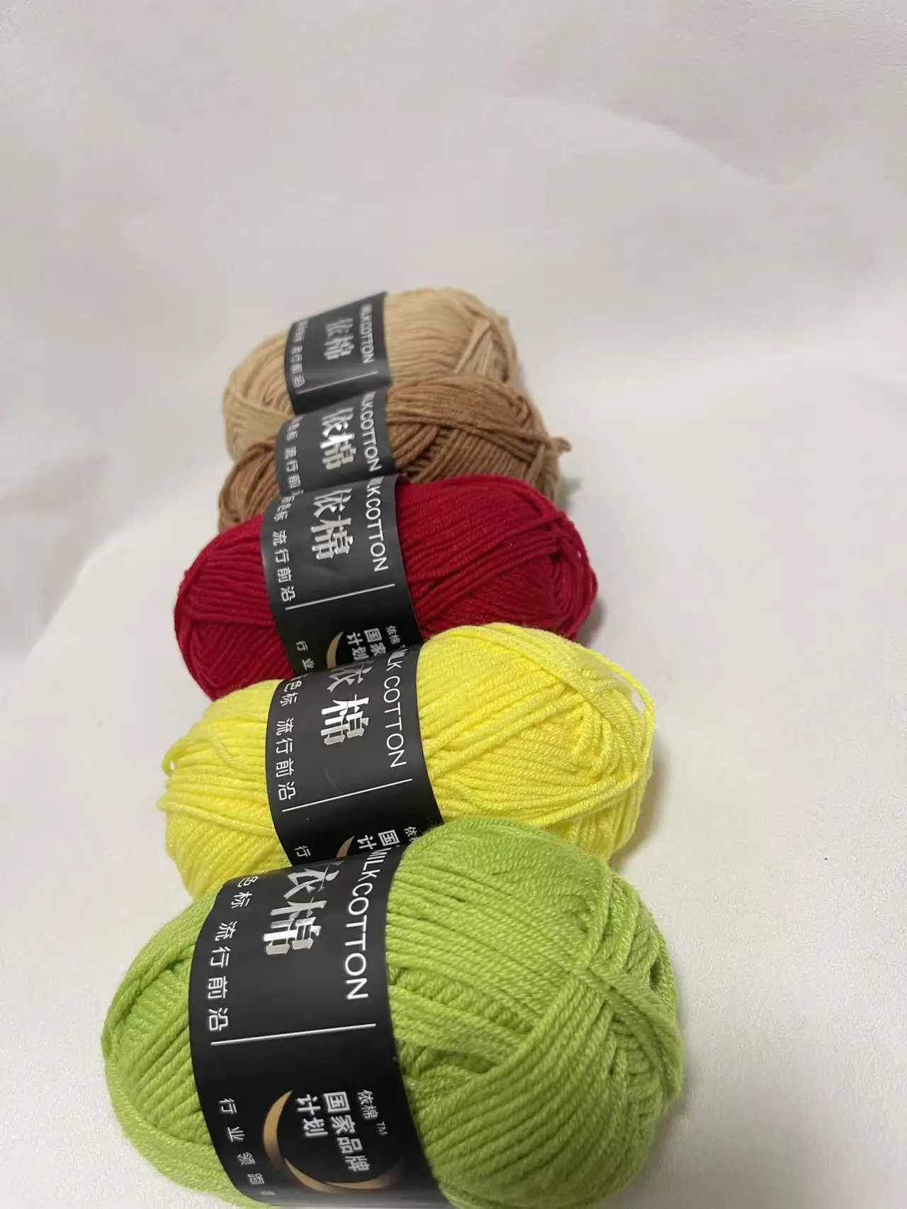 Neue 5 Stück gemischte Farben Garn Milch Baumwollgarn Kombination Häkeln Strickgarn Set für handgemachte DIY Handwerk Pullover Schal Stricken – Detail 13