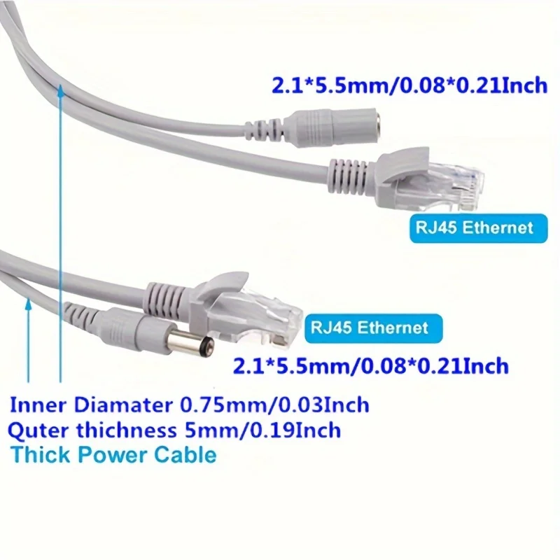 IP Camera Power Supply and Network Extension Cable