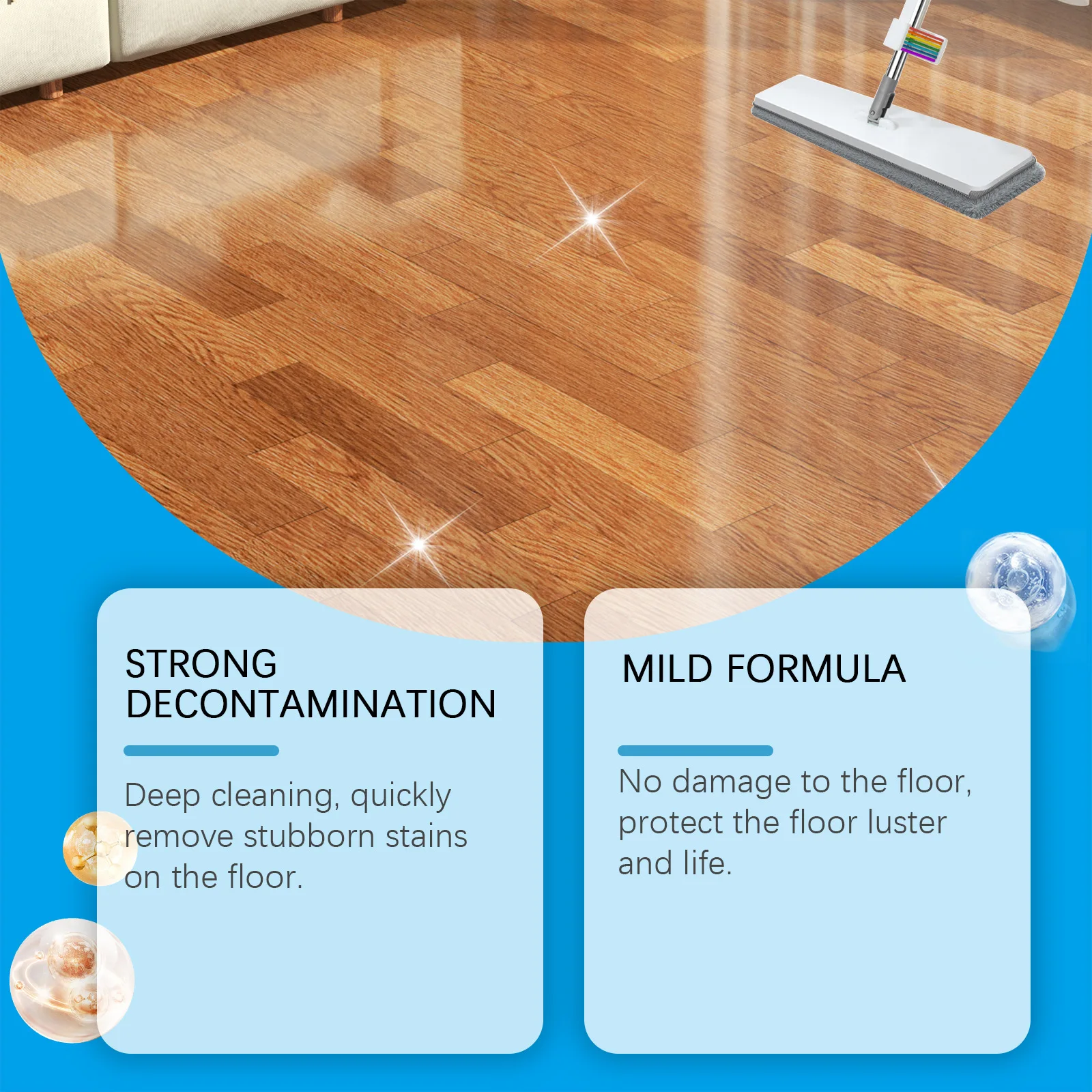 Floor Cleaning Tablets Floor Dirts Stains Remover Tile Descaling Brightening Ceramic Decontamination Cleaner Detergent