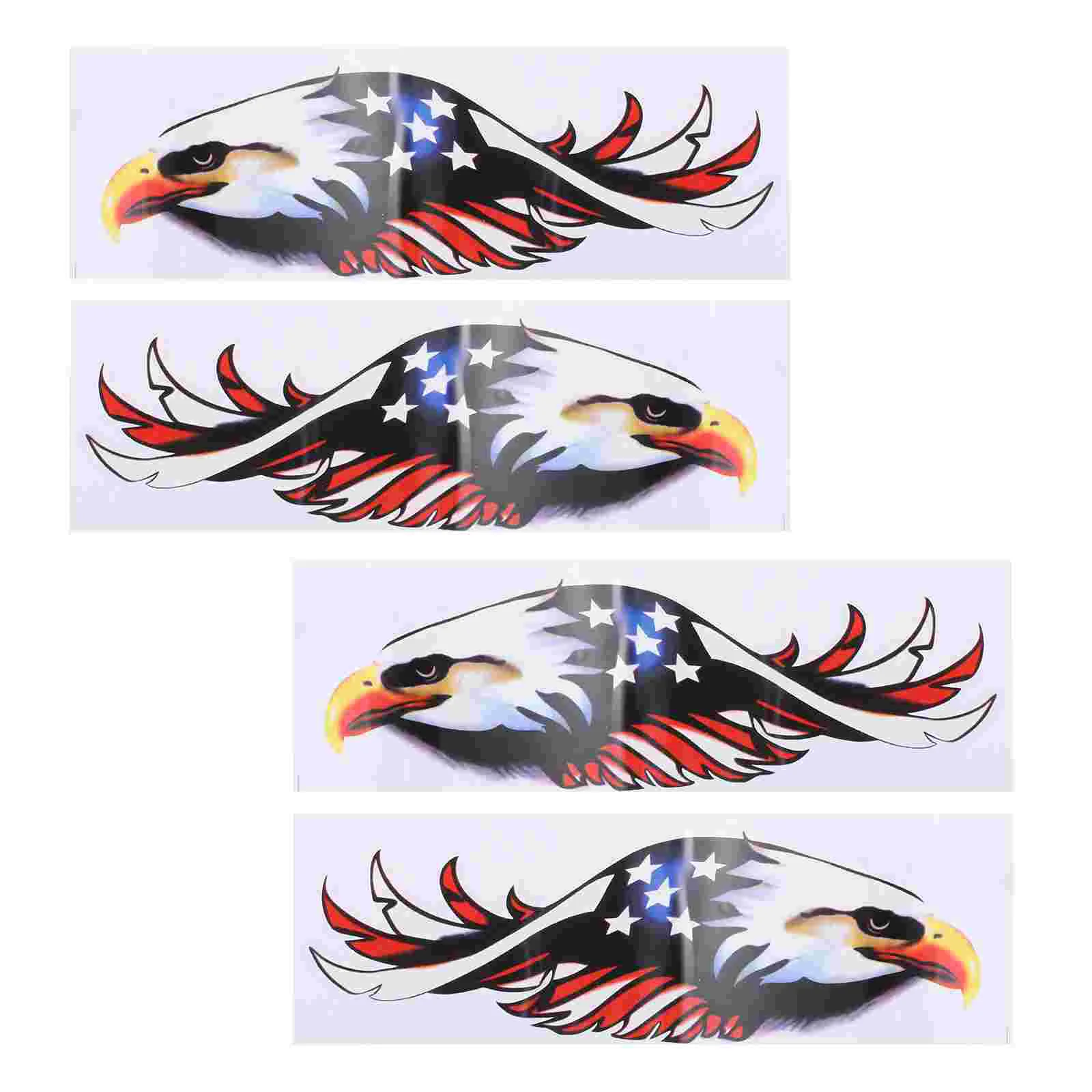 

4 Pcs Eagle National Flag Car Stickers Gifts for Lovers Enthusiasts Decals American The Pet Automobile