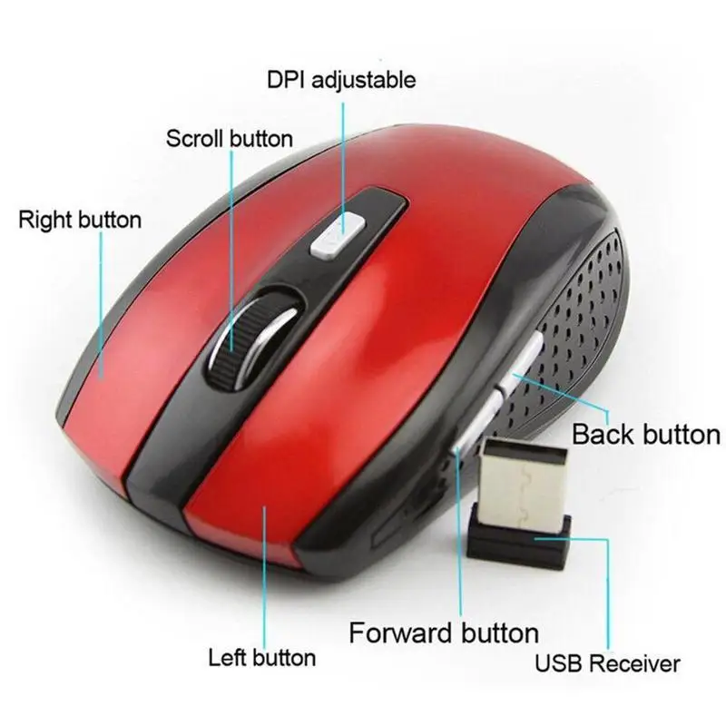 2.4G Wireless Mouse Bluetooth Mouse Ergonomic Mute Buttons Mouse For MacBook Tablet Laptops Computer PC