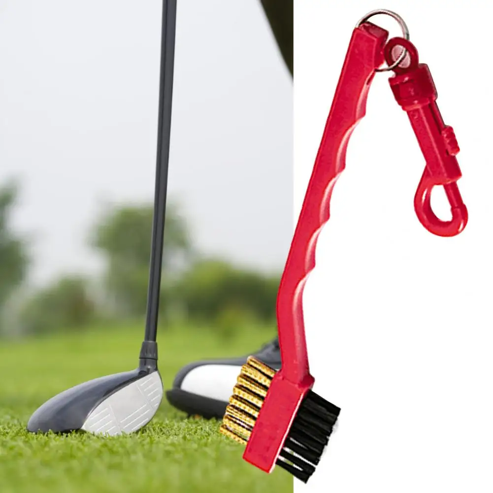 Golf Cleaning Brush Portable Non-slip Handle Grip Dirt Removal Nylon Bristles Double Side Golf Club Cleaner Golf Accessories 6