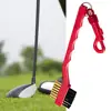 Golf Cleaning Brush Portable Non-slip Handle Grip Dirt Removal Nylon Bristles Double Side Golf Club Cleaner Golf Accessories 6