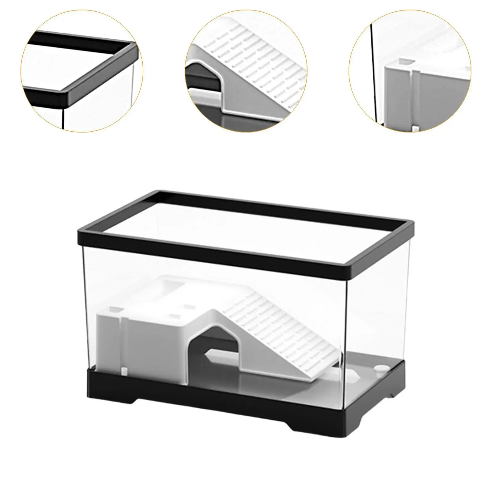 Turtle Tank Tortoises Case Hatching Area Accessories Bottom Drainage Climbing Supplies Sturdy Resting with Platform Indoor Decor